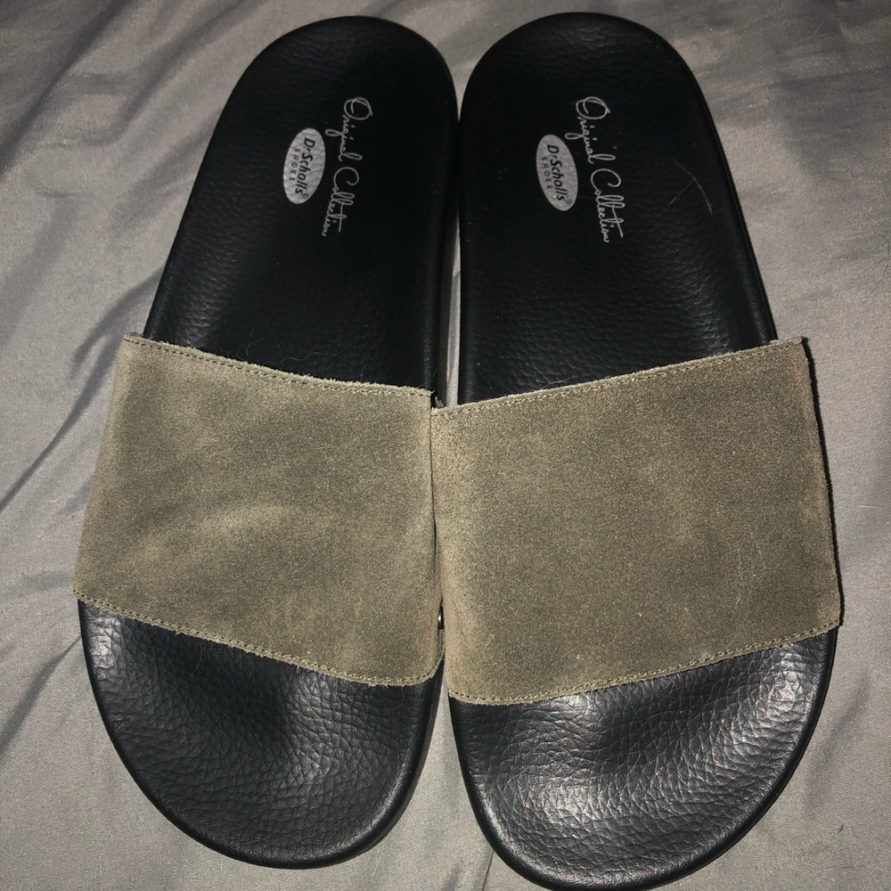 Dr.Scholl’s slides. Size 8. Green & Black